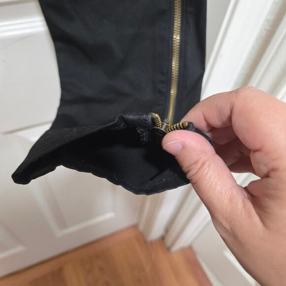 J brand pants womens size 25 black ankle zip modern moto skinny pant - Picture 6 of 7